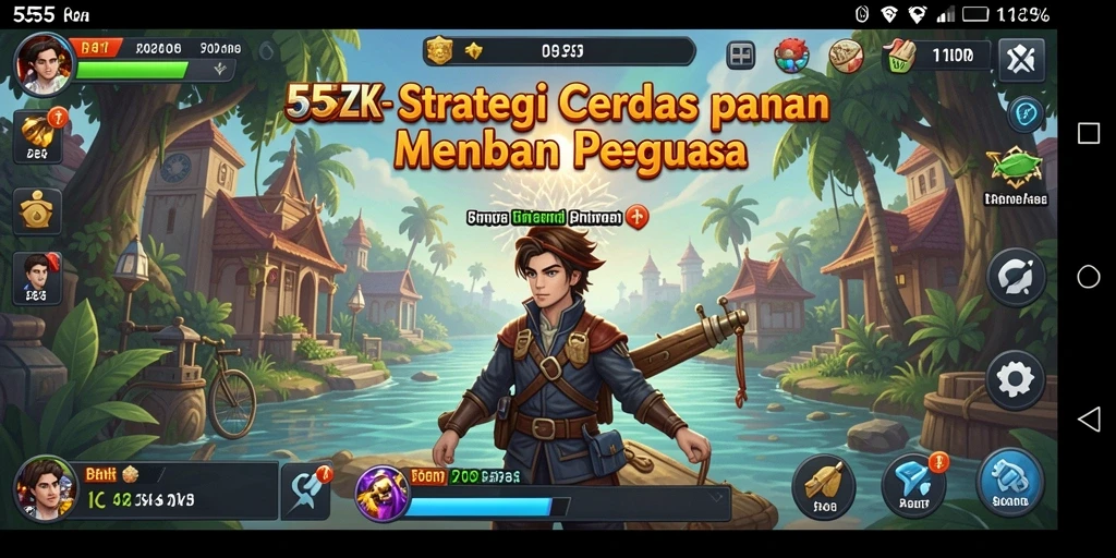 Tampilan gameplay menegangkan dari 555ZK dengan strategi mendebarkan.