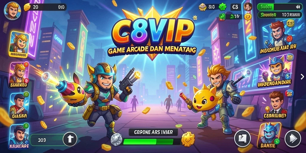 Tampilan gameplay seru C8VIP dalam genre Arcade.