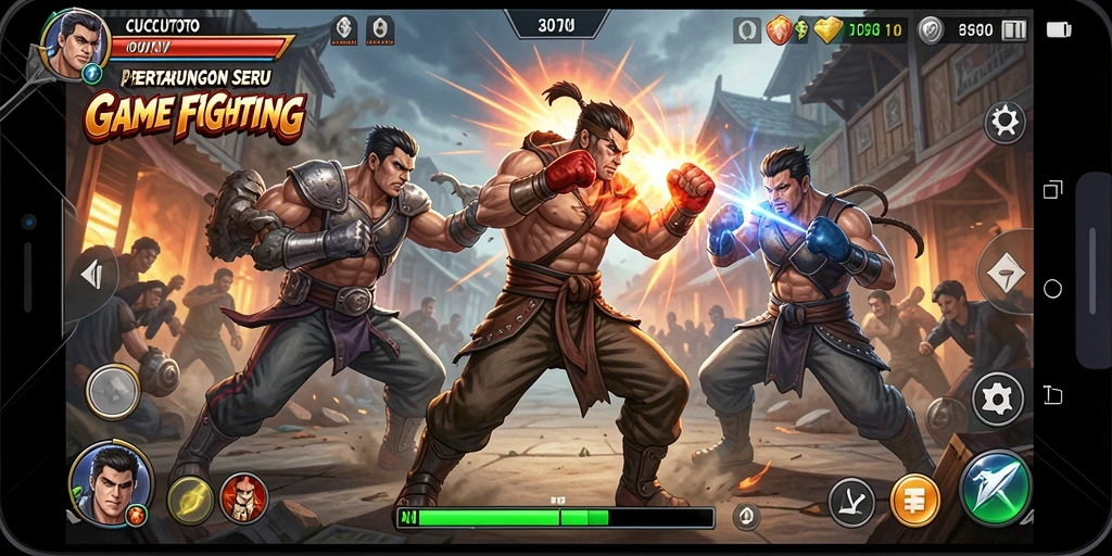 Tampilan gameplay seru CUCUTOTO dengan aksi pertarungan yang mendebarkan.