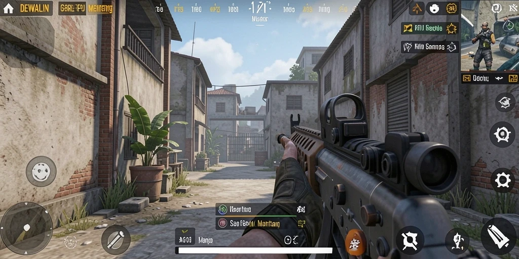 Tampilan gameplay seru dalam DEWALIN saat bertempur di medan perang.