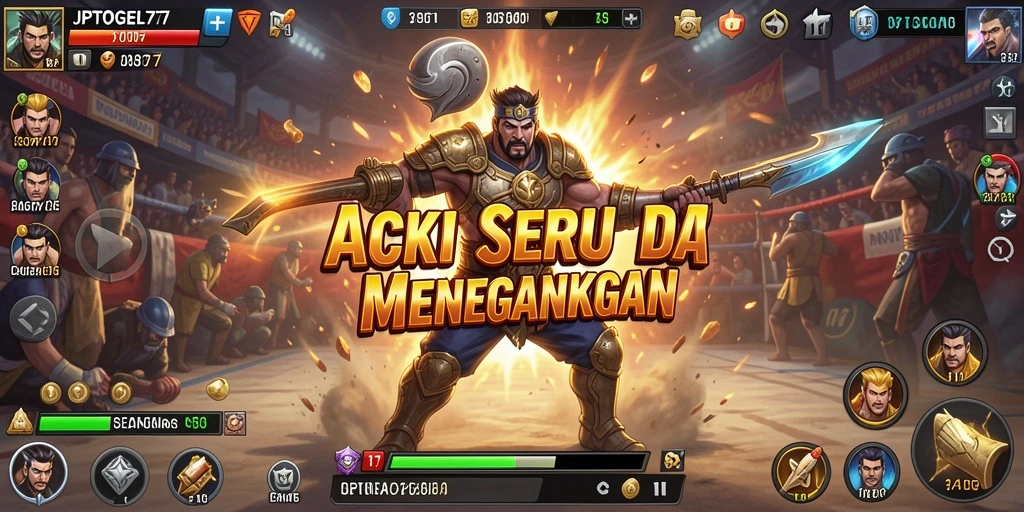 Screenshot utama JPTOGEL77 menampilkan gameplay Action yang mendebarkan.