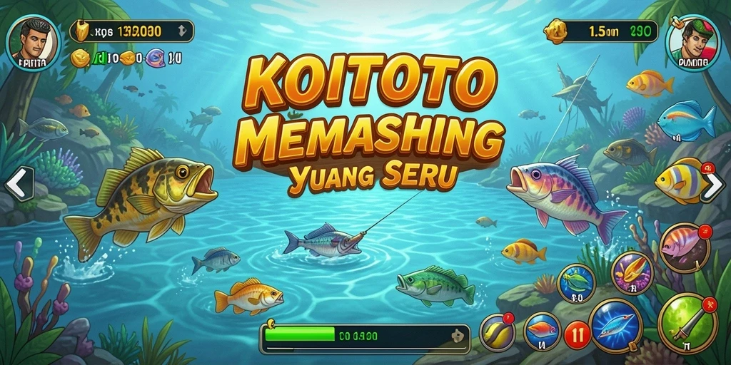 Tangkapan ikan yang spektakuler dalam gameplay KOITOTO.
