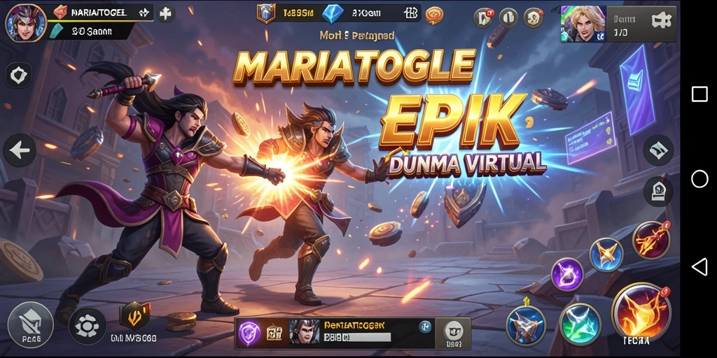 Tampilan menarik MARIATOGEL saat pertarungan berlangsung di arena.