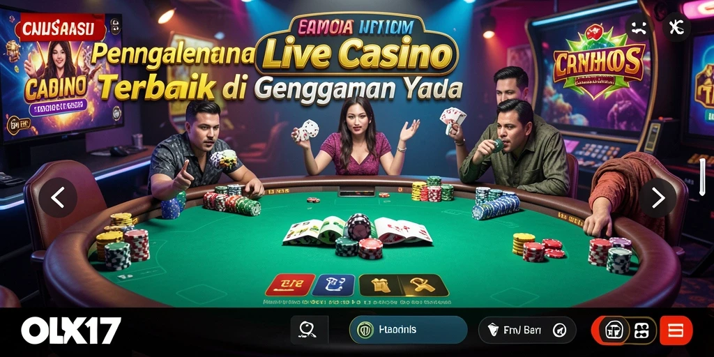 Tampilan gameplay Live Casino yang seru dan interaktif di OLX17.