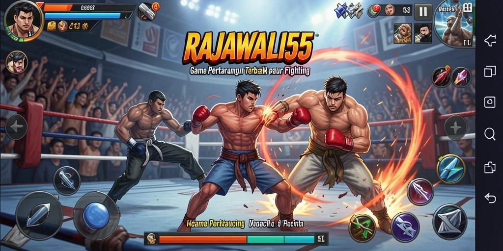 Tampilan intens di arena pertarungan RAJAWALI55.