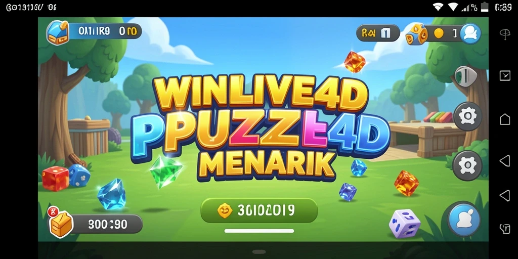 Tangkapan layar gameplay <strong>WINLIVE4D</strong> yang menampilkan tantangan teka-teki yang menarik.