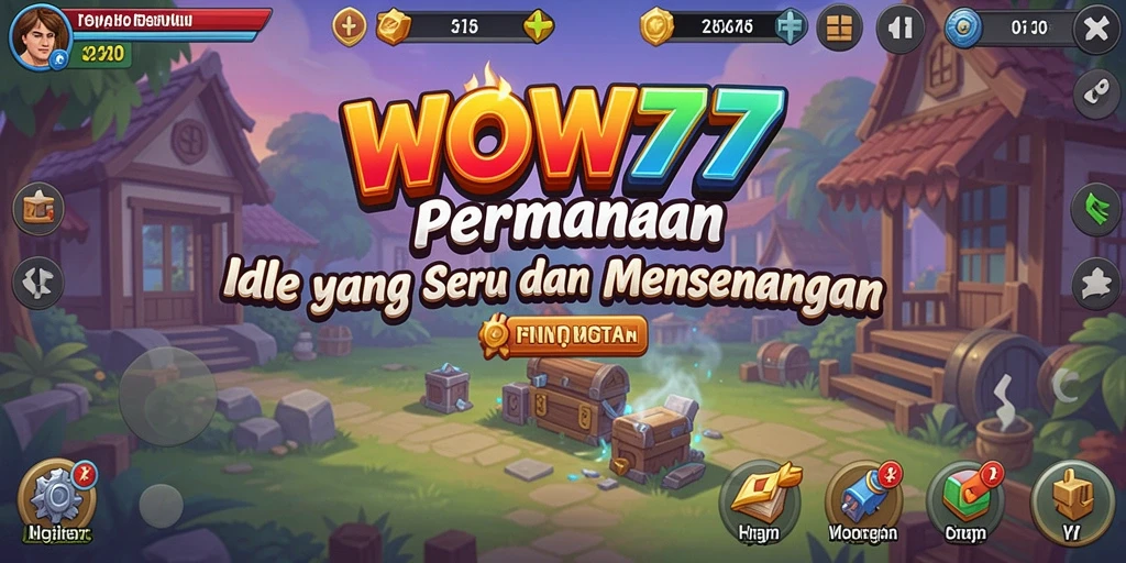 Tampilan gameplay WOW77 yang sederhana dan menarik.